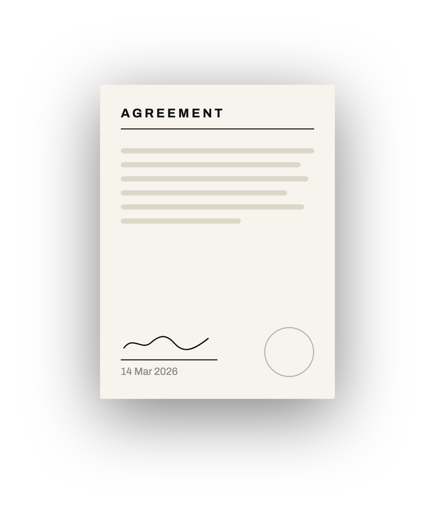 Signed agreement