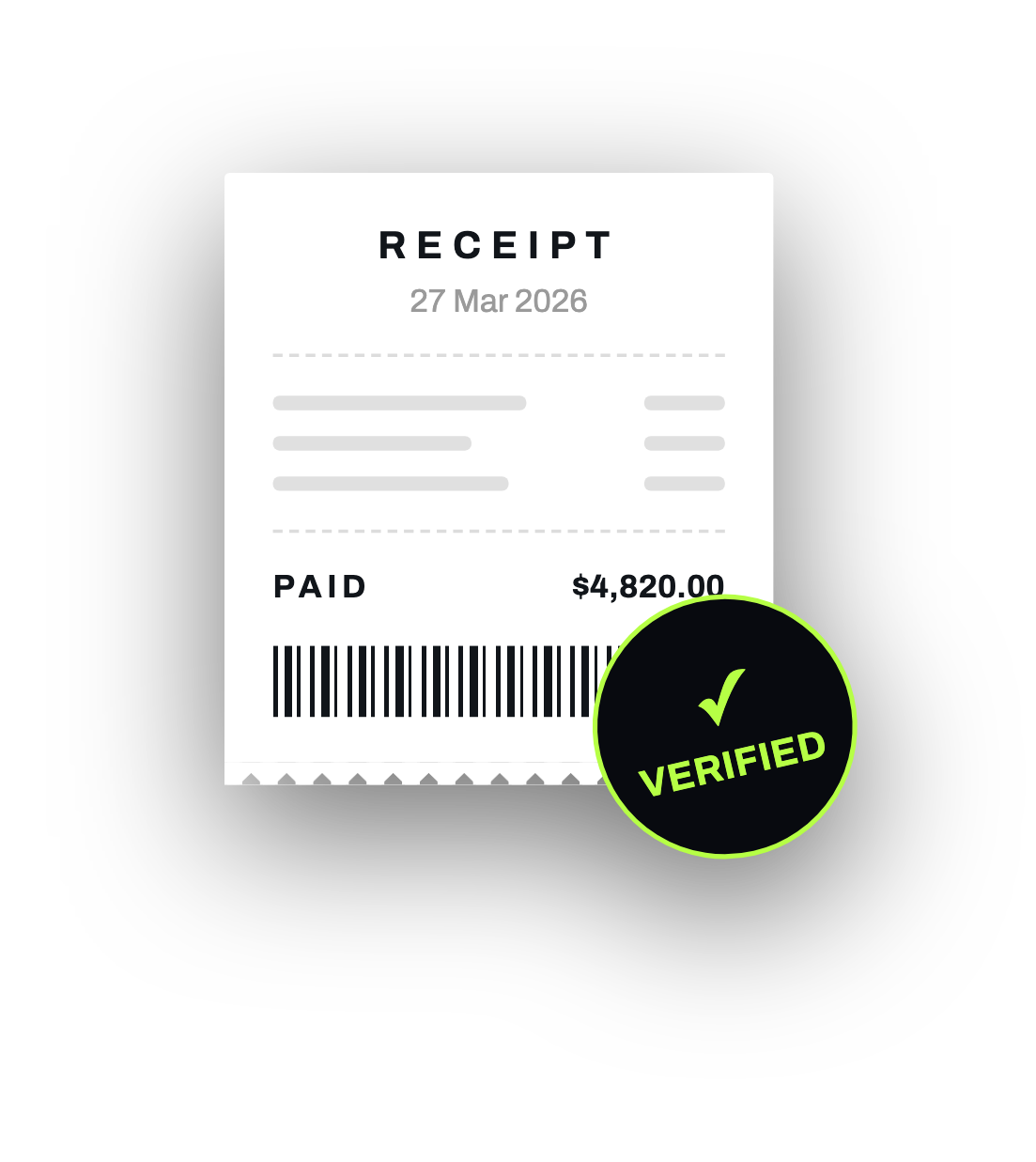 Verified receipt